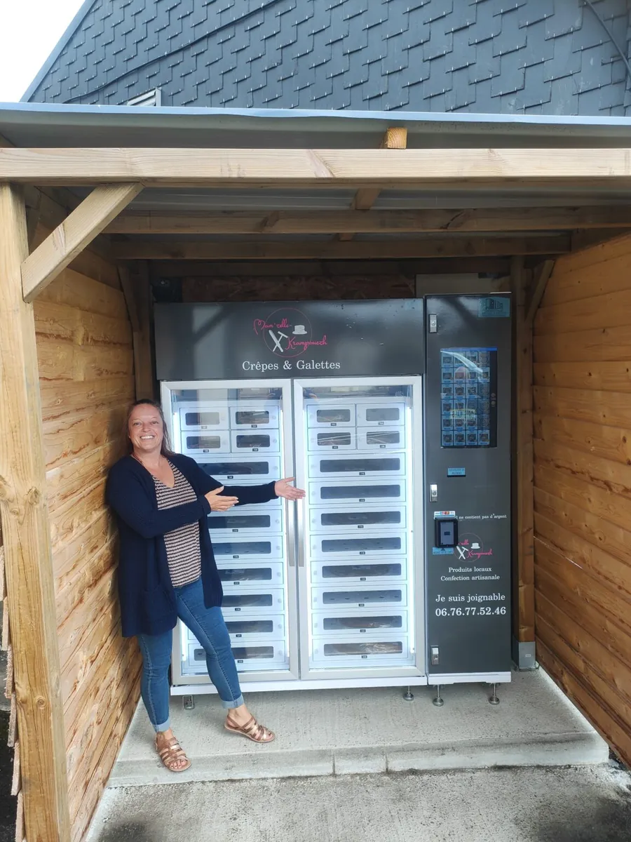 Distribuidor automático refrigerado de Mam’zelle Krampouezh para crepes y galettes bretonas